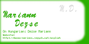 mariann dezse business card